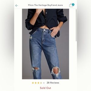 Pilcro the heritage boyfriend jeans. Size 28 tall. So cute!